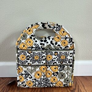 Vera Bradley Go Wild Print Lunch Tote Bag Floral Animal Yellow Black NWT retired